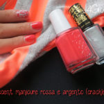 Manicure: #02 Accent manicure rossa e argento (crackle)